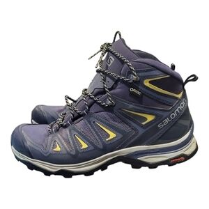 Salomon X Ultra 3 Mid GTX Hiking Walking Blue Boots Womens Size 10